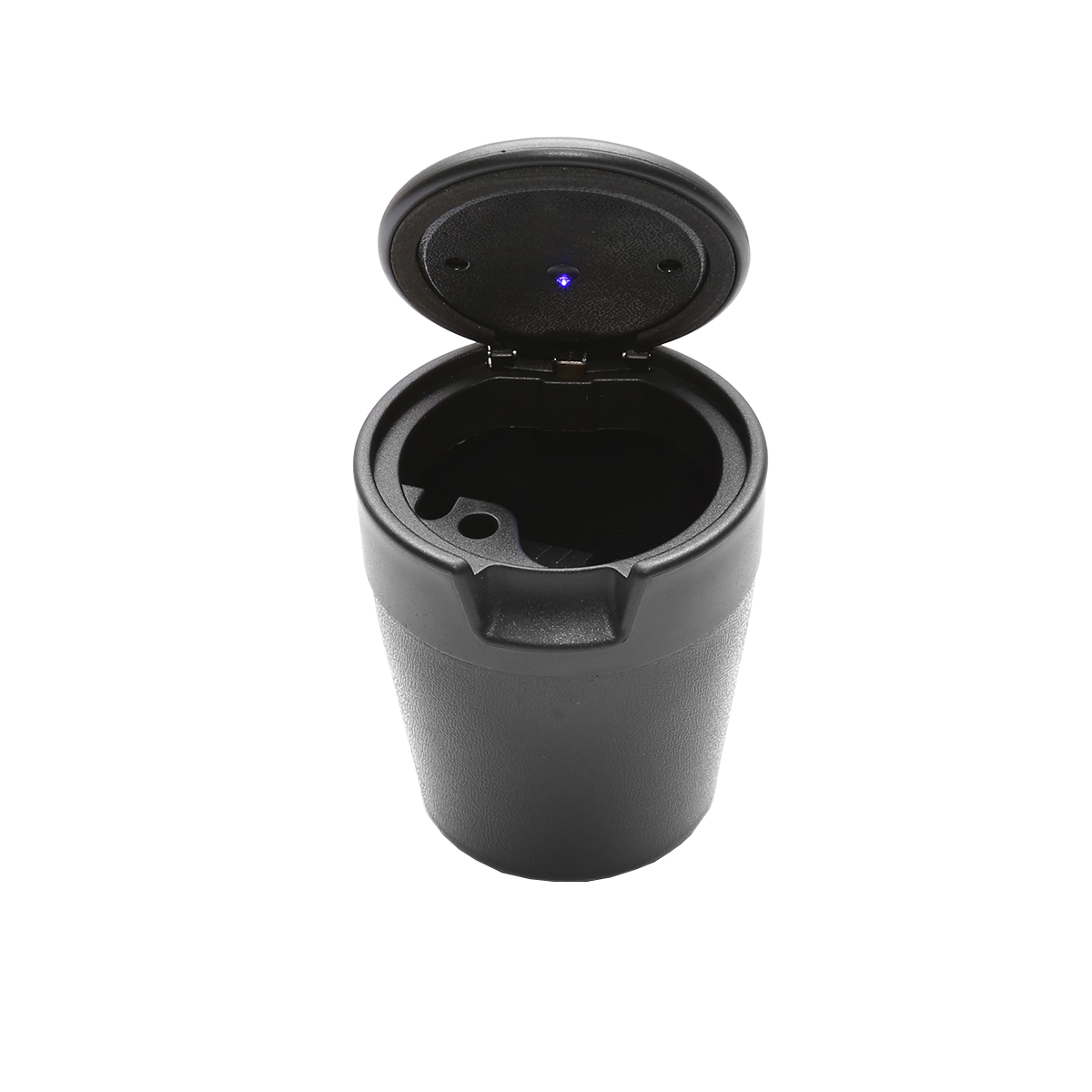 Scrumiera auto universala neagra cu lumina albastra LED – imagine 2