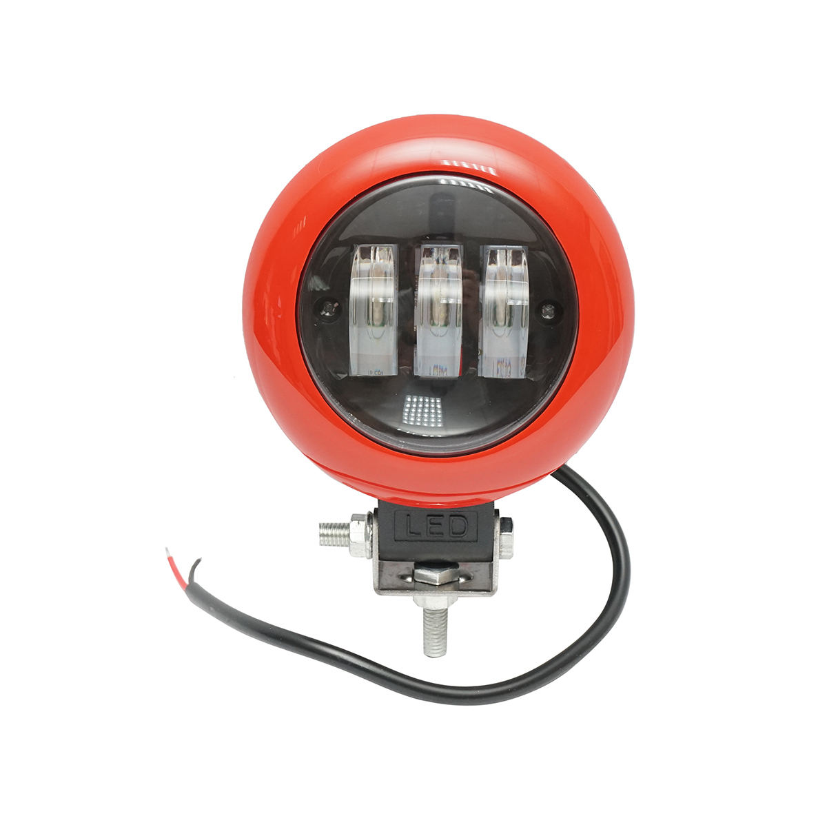 Lampa proiector rotund rosu cu LED 30W 12V/24V 10-30V Breckner Germany
