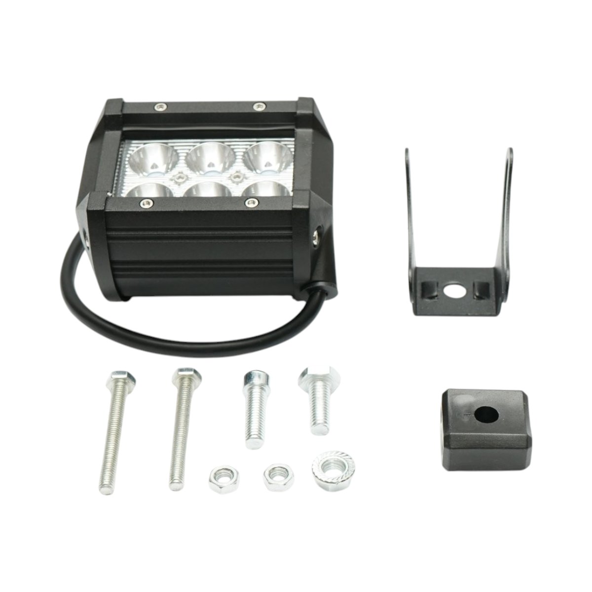 Proiector dreptunghiular 6 LED-uri 10-30V 18W 6000K unghi radiere 30 de grade tip spot 97x80mm IP67 Breckner Germany – imagine 2