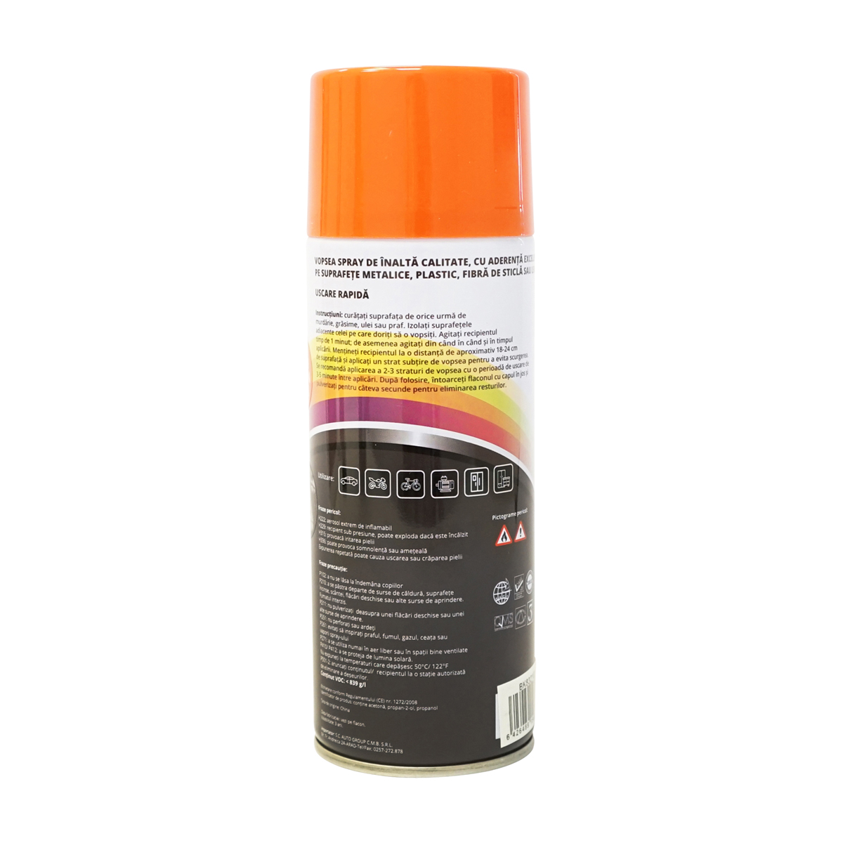 Spray vopsea auto rosu tip David Brown profesionala cu uscare rapida 450ml MAGIC – imagine 3